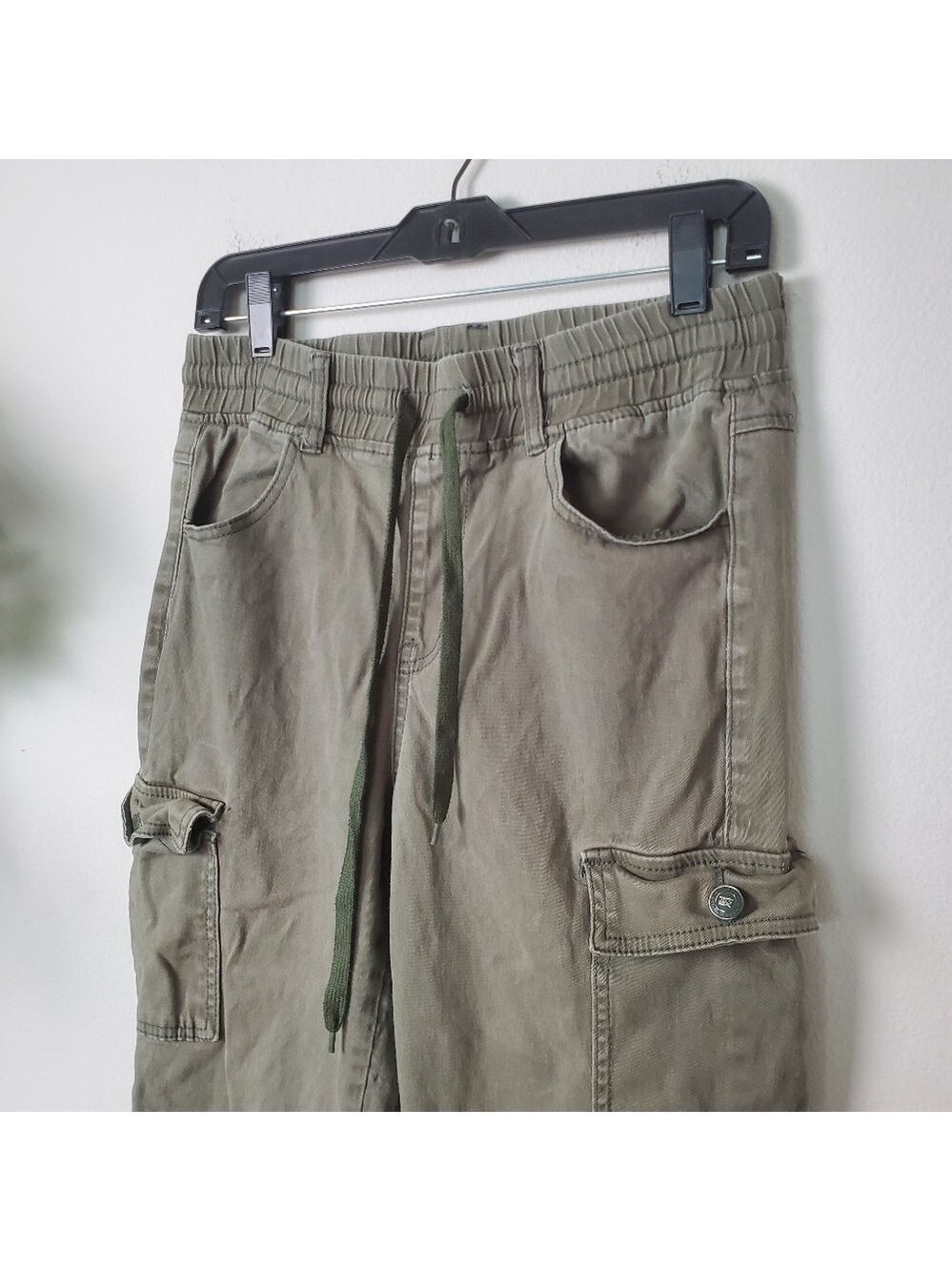 Monkey Ride Olive Green Cargo Pants Women's Size 29 Distressed - Picture 3 of 12